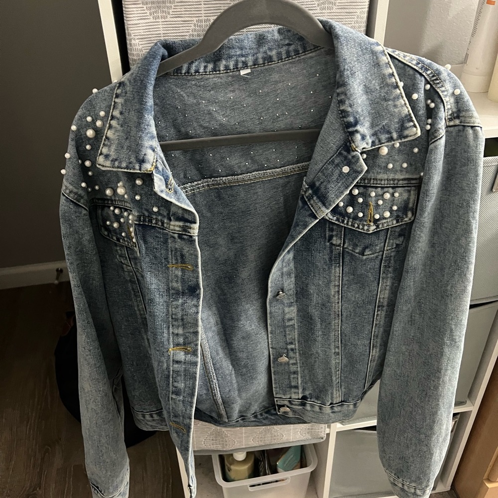 Brand New - Bride Pearl Denim Jacket